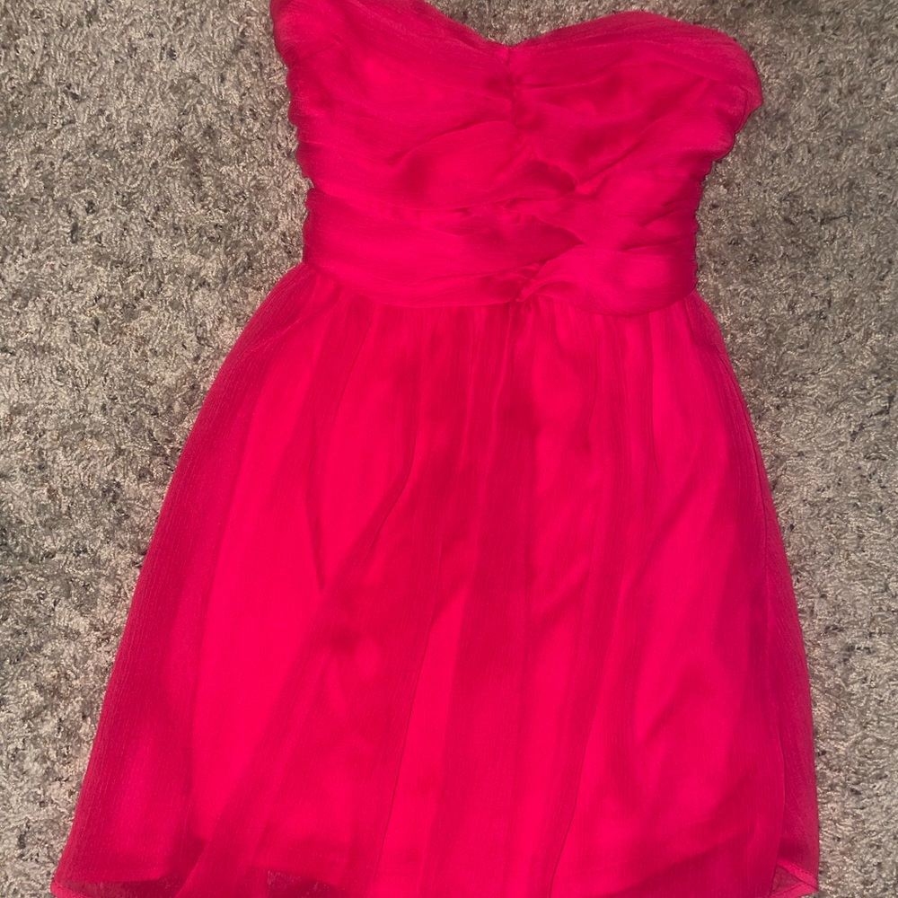 strapless pink dress